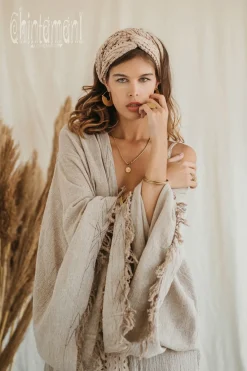 Wide Sleeve Kimono/ Beige