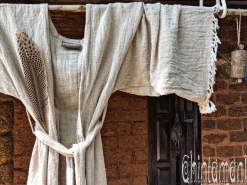 Wide Sleeve Short Kimono / Beige