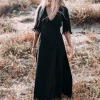 Wrap Boho Dress / Black