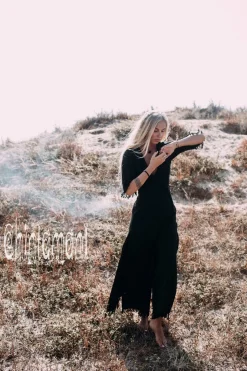 Wrap Boho Dress / Black