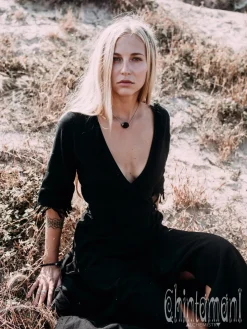 Wrap Boho Dress / Black