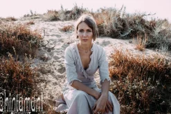 Wrap Boho Dress / Light Grey