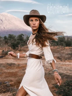 Wrap Boho Dress / Off White