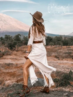 Wrap Boho Dress / Off White